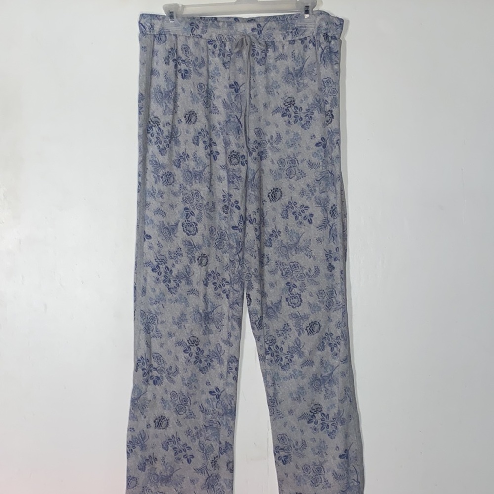 Lucky Brand Gray & Blue Floral Pjammas - Picture 5 of 6